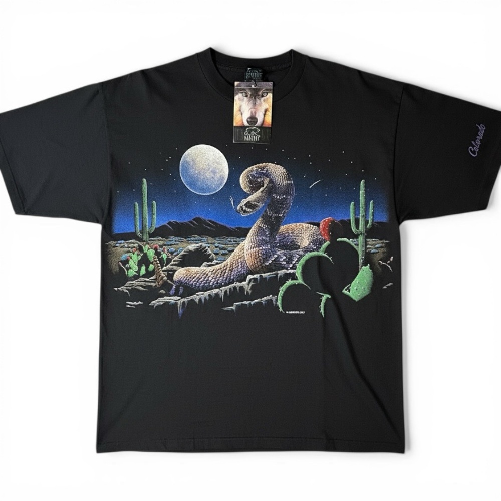 Vintage Habitat Rattlesnake Desert Moon Tee Single Stitch USA NWT XL